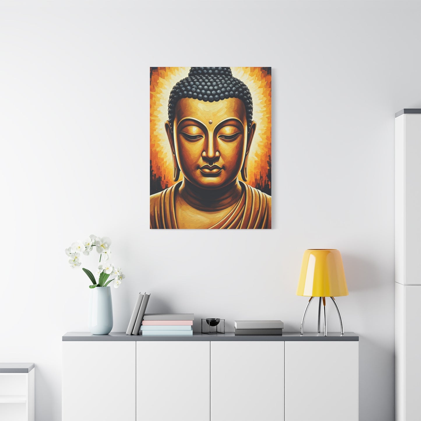Golden Serenity Buddha Portrait