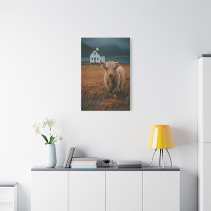 Highland Cow Farm Pasture Wall Art & Canvas Print
