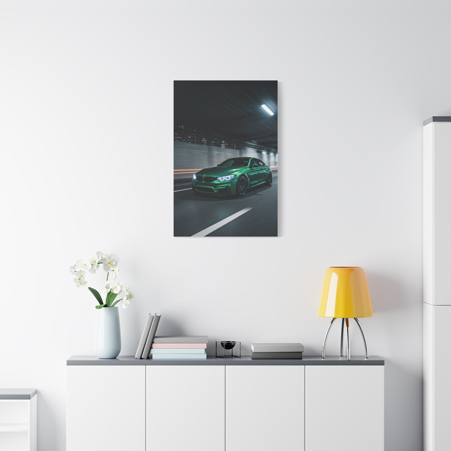 BMW M4 City Tunnel Motion Blur Wall Art & Canvas Prints