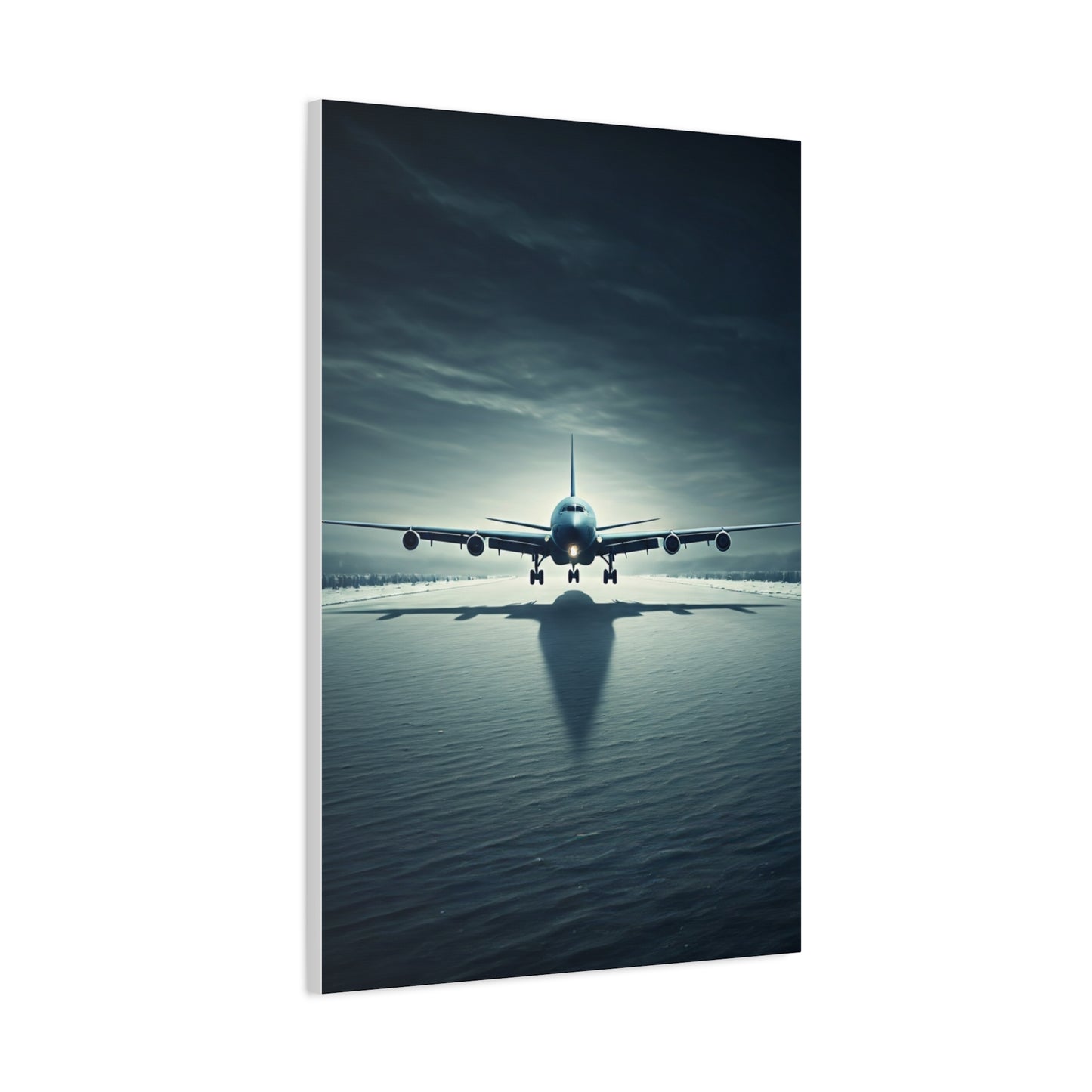 Stormy Runway Jet Arrival Wall Art & Canvas Prints