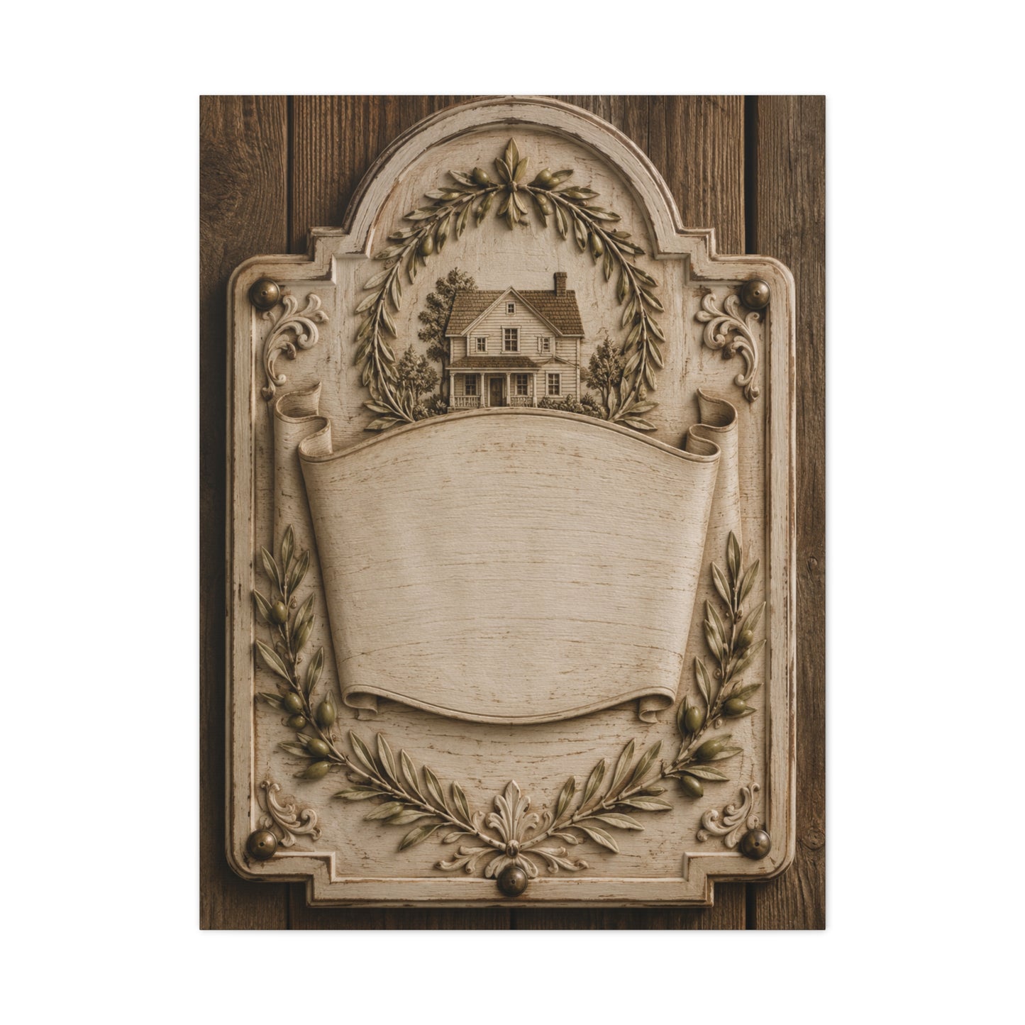 Home Blessing Carved Scripture Plaque Wall Art & Canvas Print