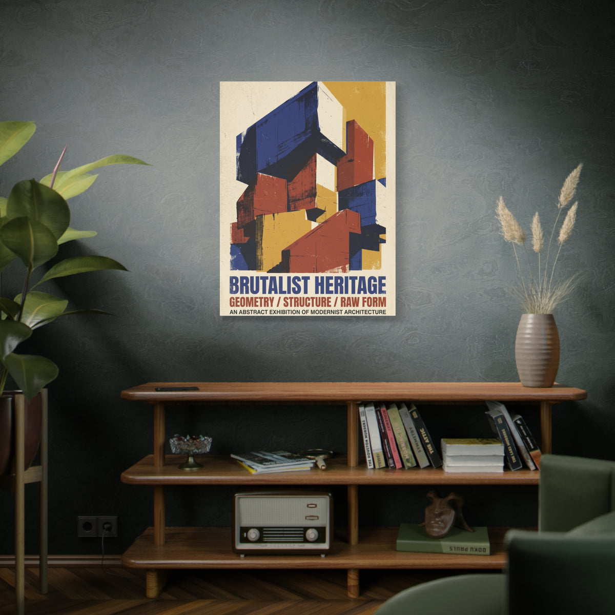 Brutalist Heritage Poster Geometry Wall Art & Canvas Print