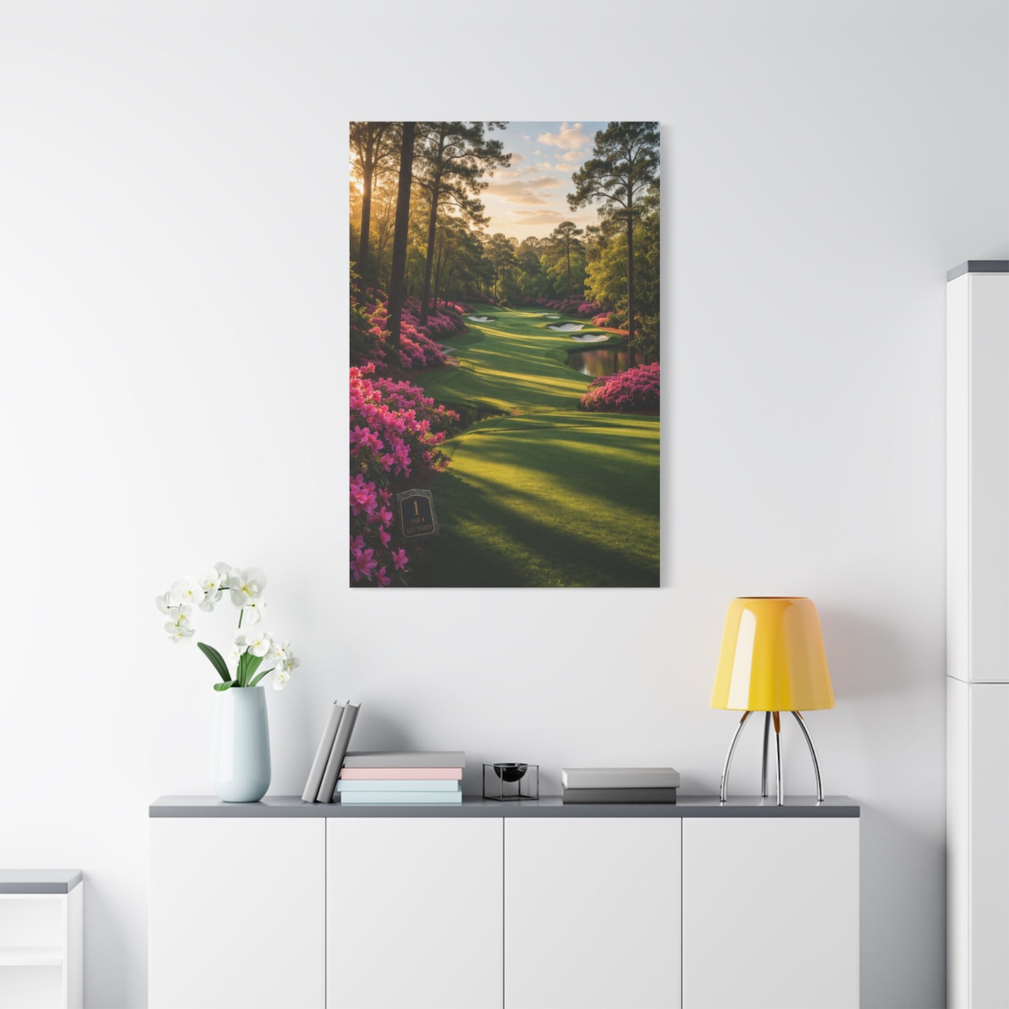 Championship Spring Azalea Golf Course Wall Art & Canvas Print