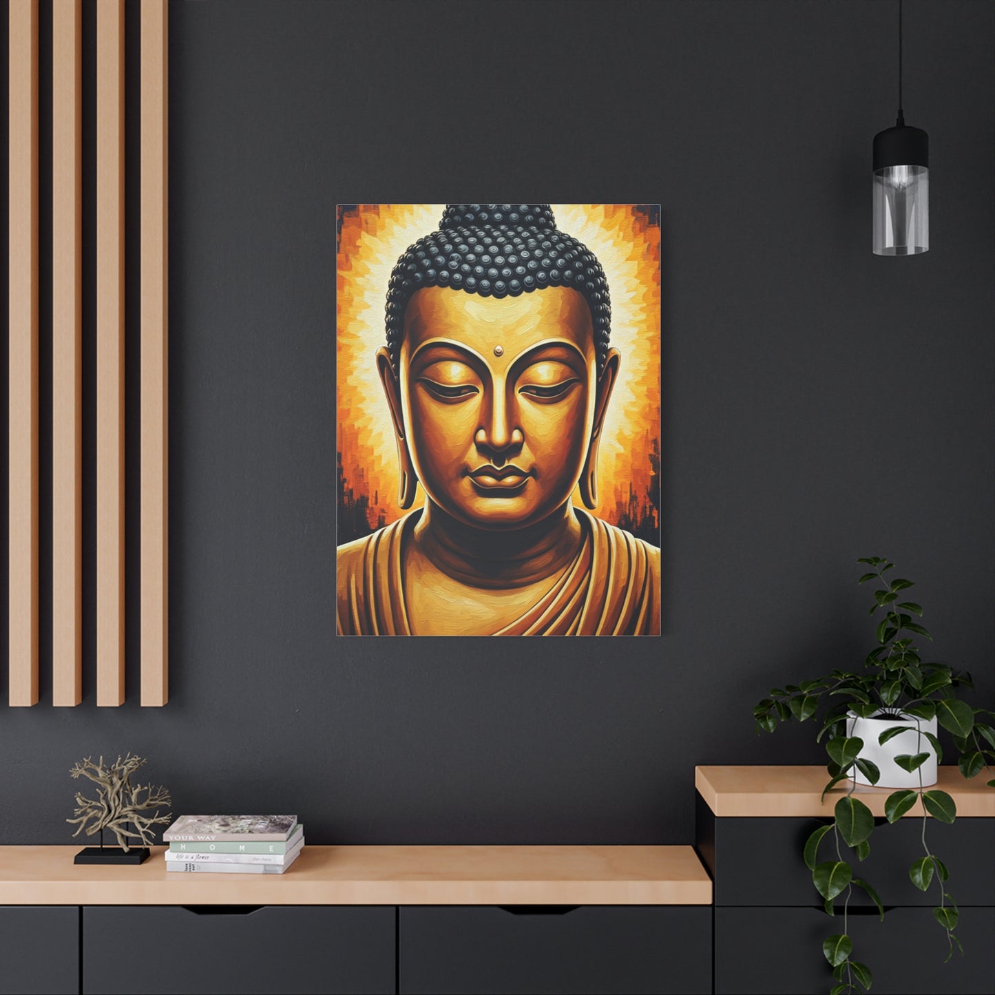 Golden Serenity Buddha Portrait