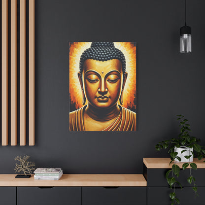 Golden Serenity Buddha Portrait