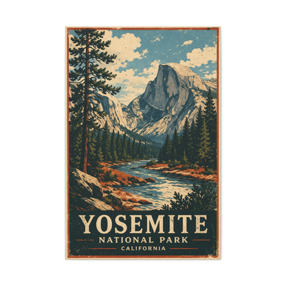 Vintage Yosemite National Park Poster Wall Art & Canvas Print