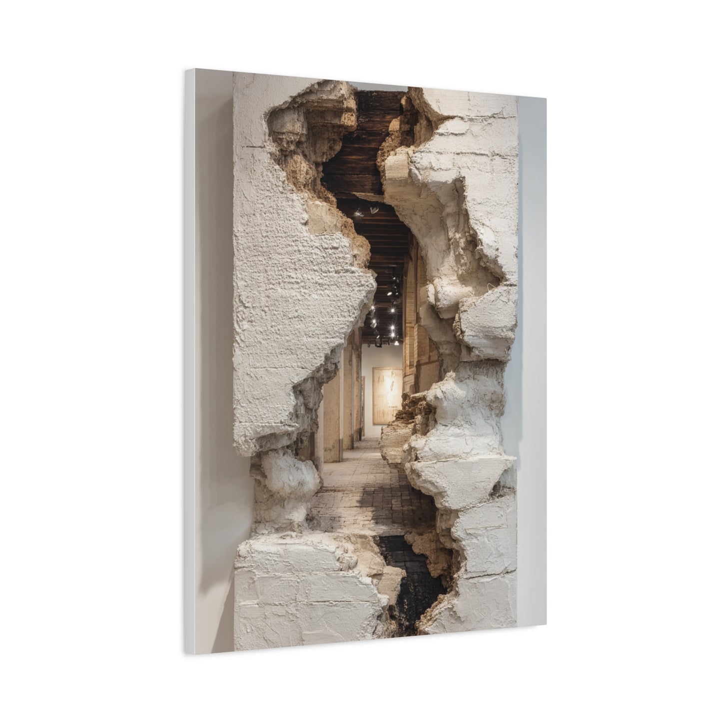 Sculptural Ruptured Wall Passage Wall Art & Canvas Print