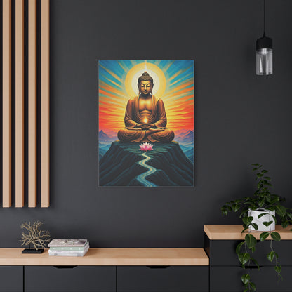 Meditative Buddha with Lotus Path