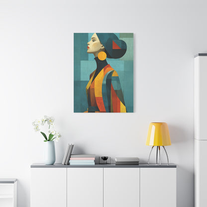 Geometric Fashion Portrait Elegance Wall Art & Canvas Print