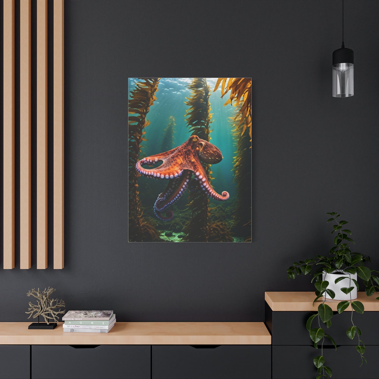 Octopus in Kelp Forest Wall Art & Canvas Prints