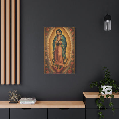Our Lady of Guadalupe Floral Sacred Icon Wall Art & Canvas Print
