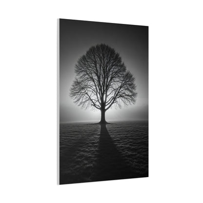 Lone Tree Silhouette Dawn Wall Art & Canvas Prints