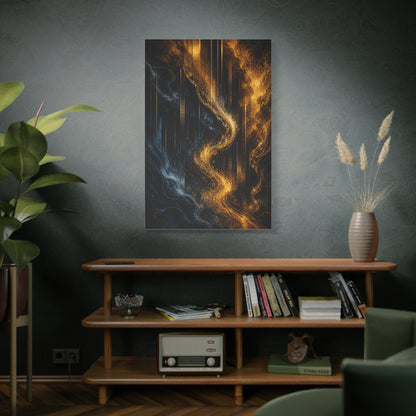 Liquid Gold Abstract Bar Atmosphere Wall Art & Canvas Print