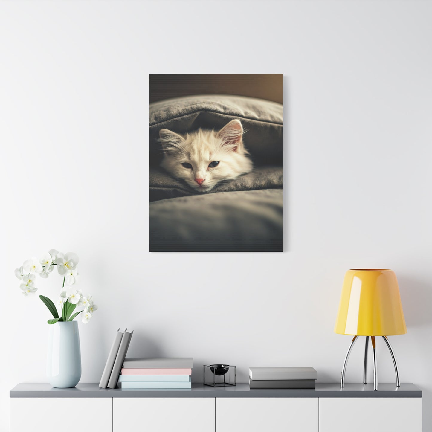 Peaceful Resting Kitten Wall Art & Canvas Prints