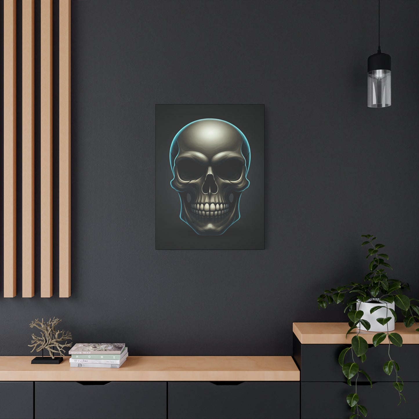 Neon Skull Dominion Wall Art & Canvas Print