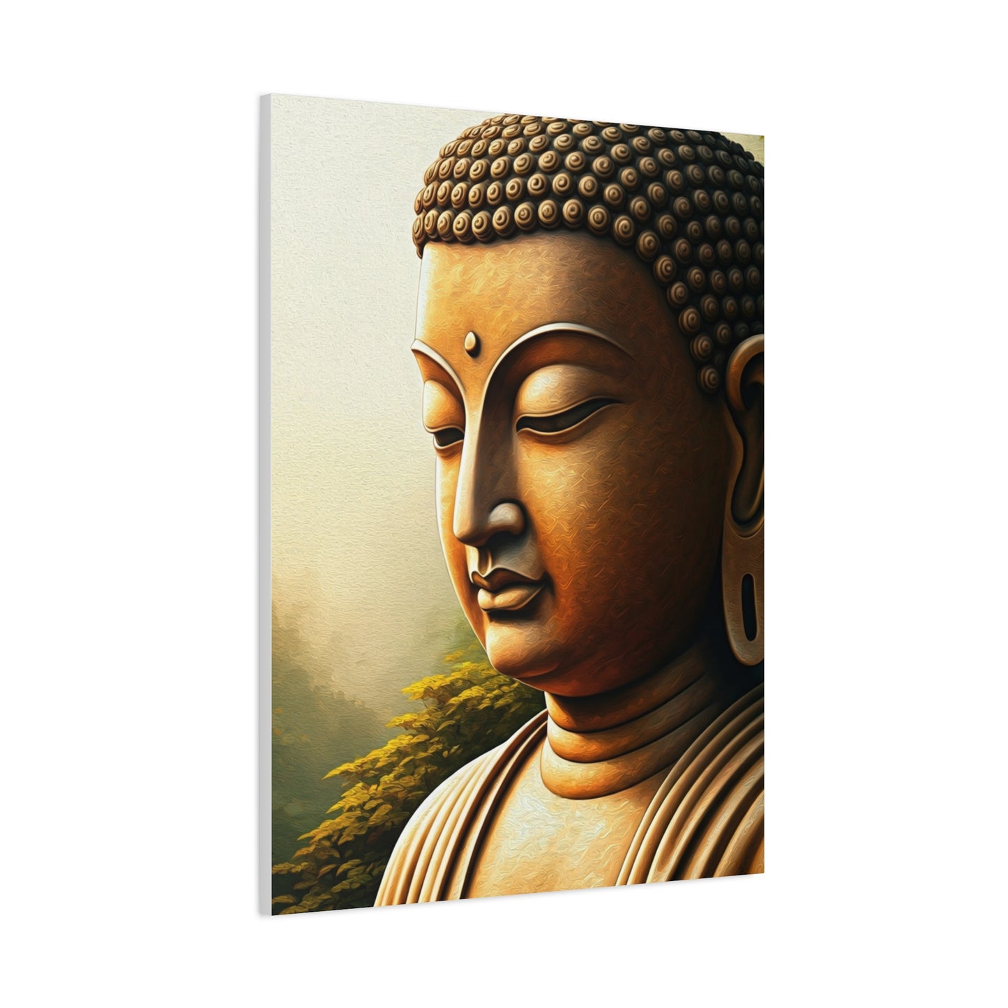 Golden Contemplation Buddha Close-Up Wall Art & Canvas Prints