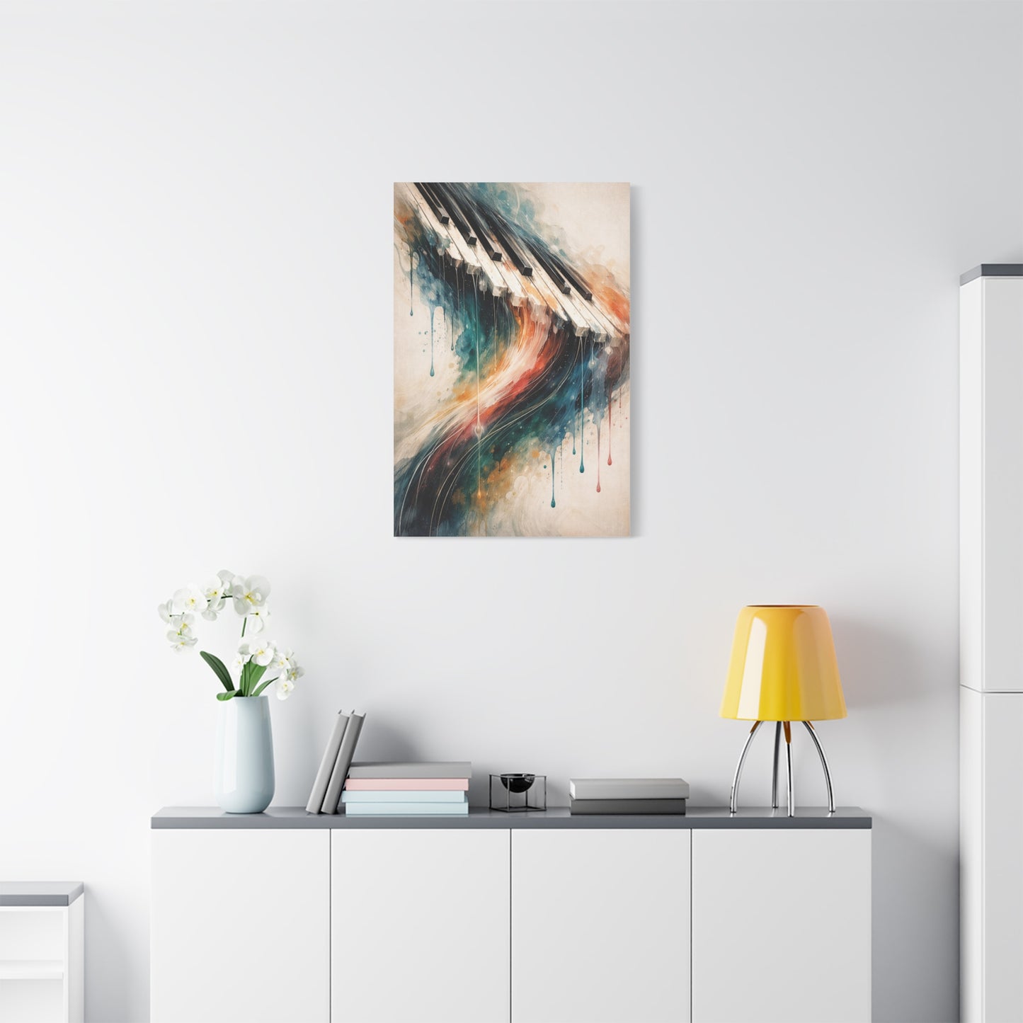 Abstract Piano Wave Flow Wall Art & Canvas Print