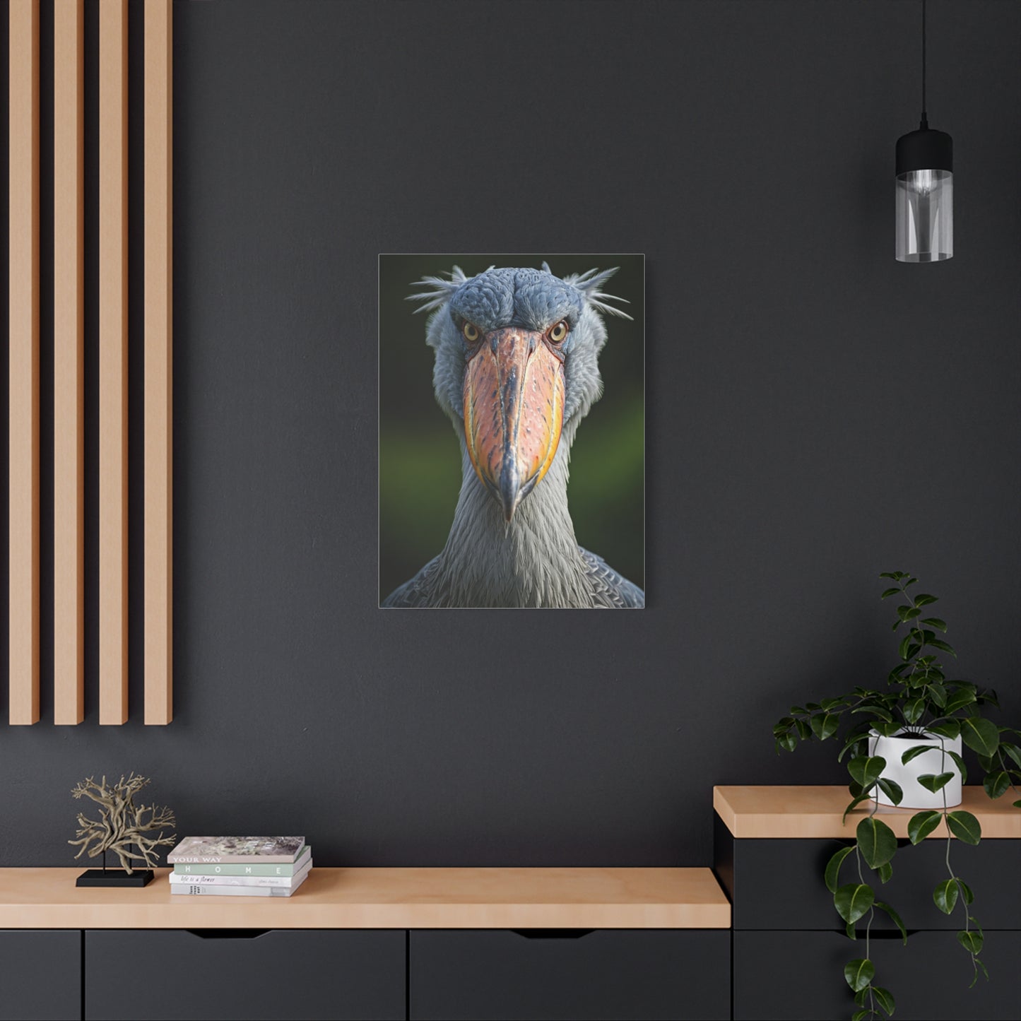 Majestic Shoebill Stork Close-Up Wall Art & Canvas Prints