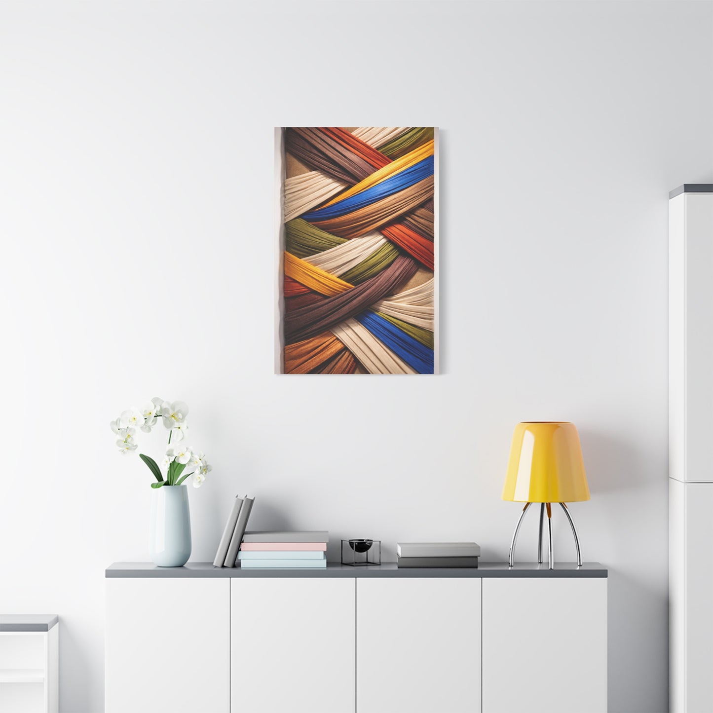Dimensional Wrapped Fabric Bands Wall Art & Canvas Print