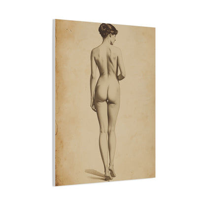 Classical Back Study Figure Wall Art & Canvas Print