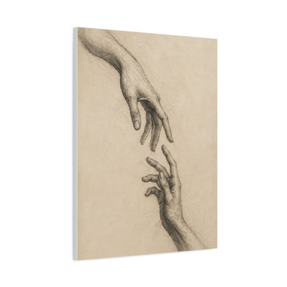Expressive Hands Charcoal Study Wall Art & Canvas Print
