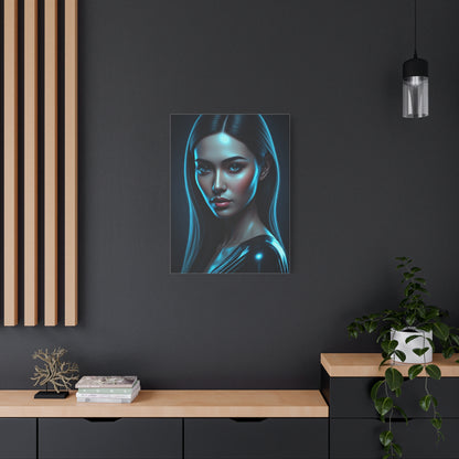 Midnight Blue Gaze Portrait Wall Art & Canvas Prints