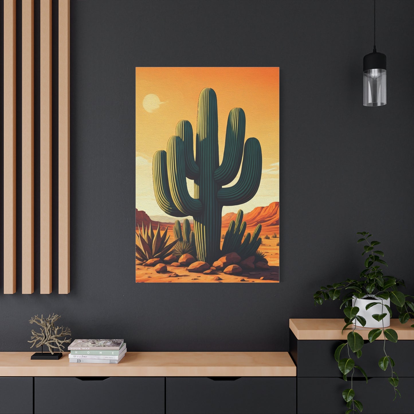 Sunlit Sonoran Saguaro Landscape Wall Art & Canvas Prints