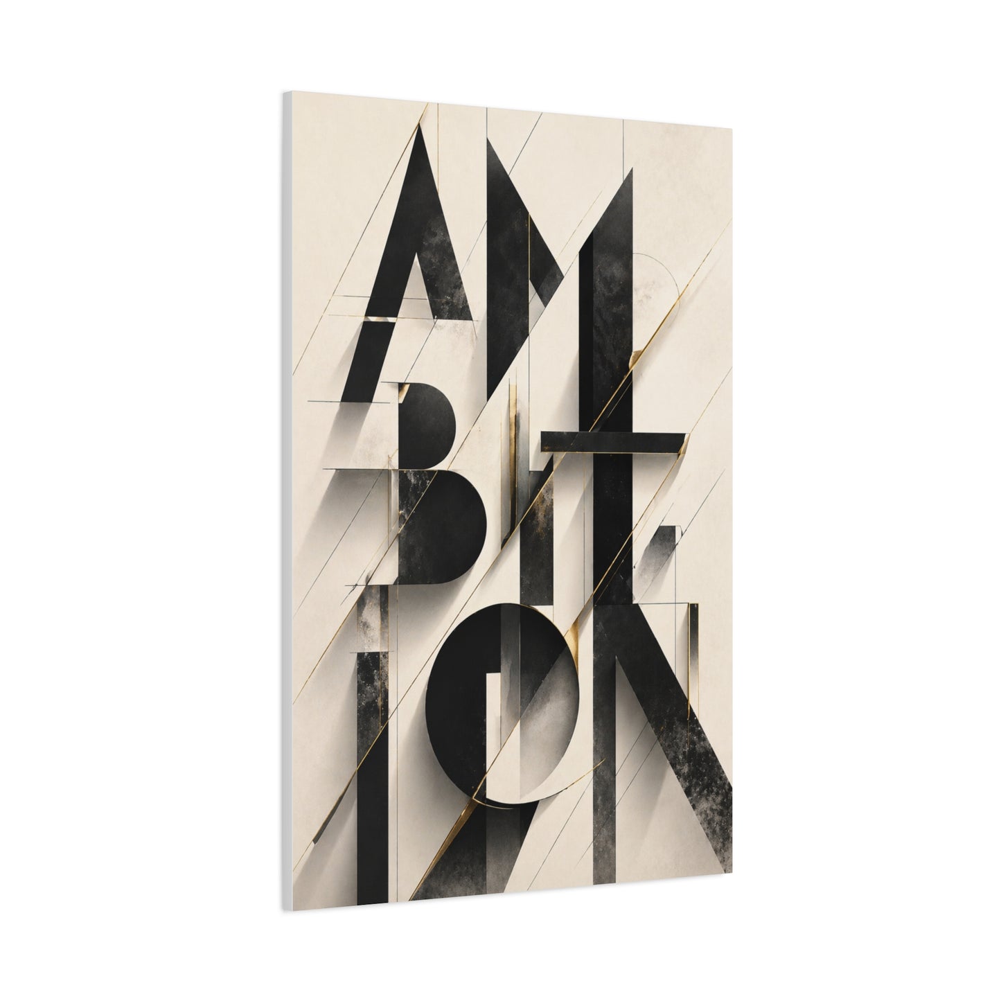Abstract Ambition Typography Composition Wall Art & Canvas Print