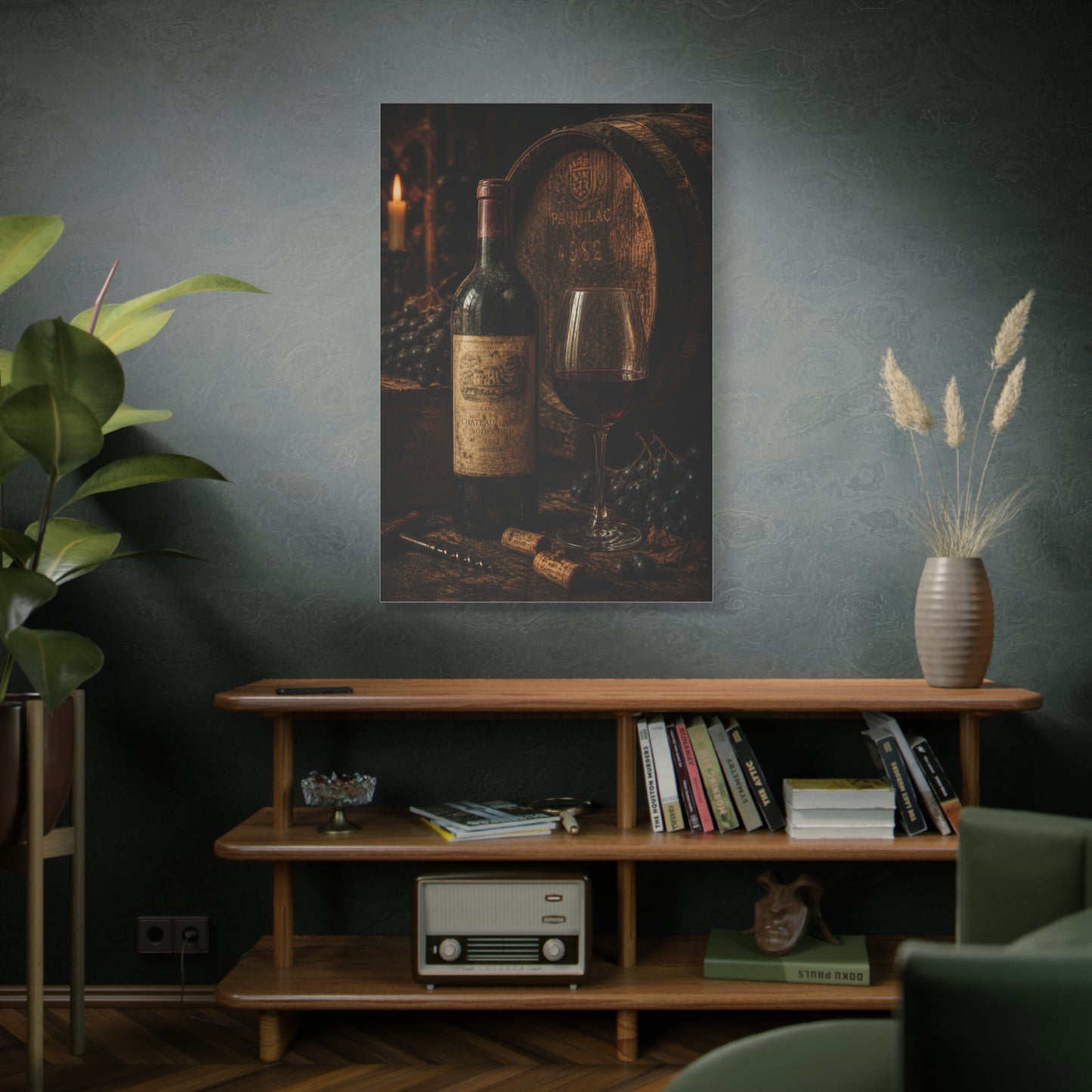 Vintage Red Wine Cellar Still Life Wall Art & Canvas Print