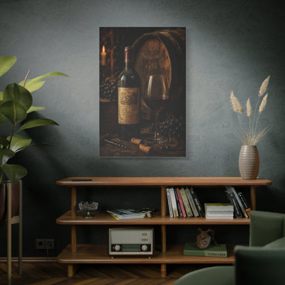 Vintage Red Wine Cellar Still Life Wall Art & Canvas Print