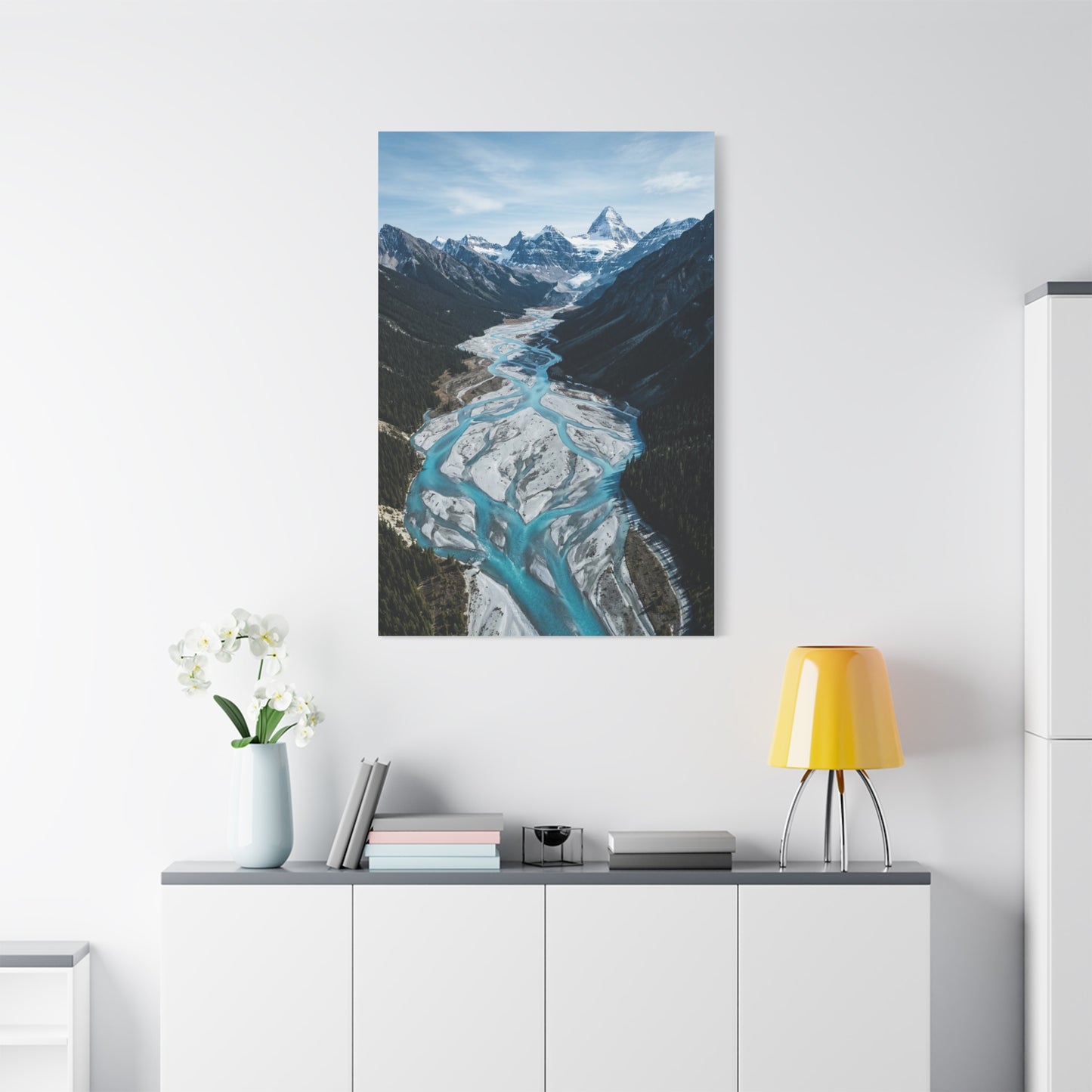 Glacial River Valley Aerial Wall Art & Canvas Print