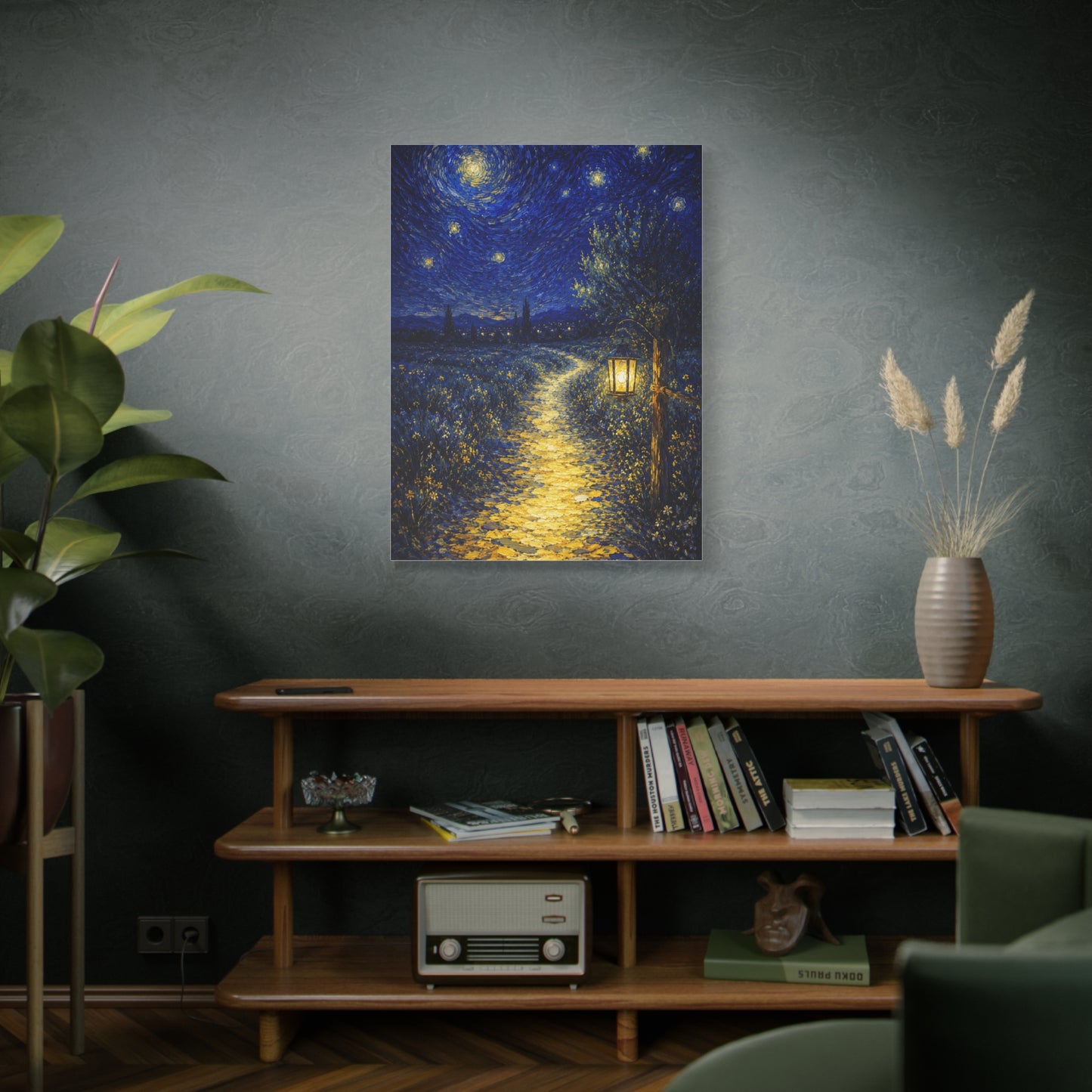 John 8:12 Lantern Path Scripture Wall Art & Canvas Print