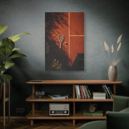 Clay Court Minimal Tennis Sports Wall Art & Canvas Print