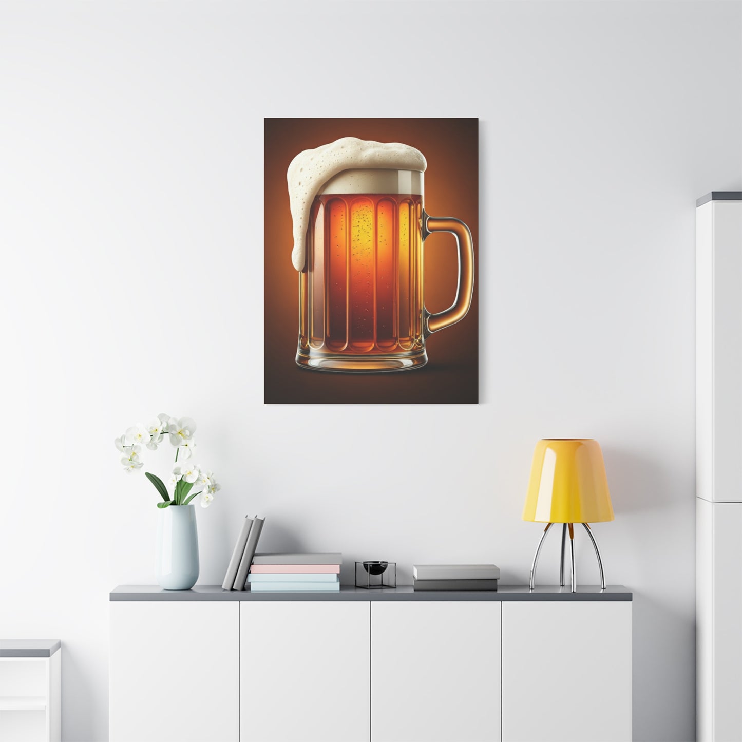 Golden Brew Glow Wall Art & Canvas Print