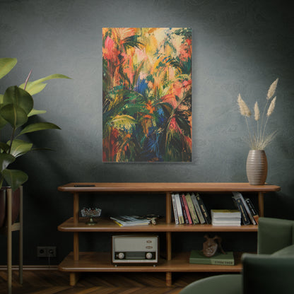 Abstract Expressionist Jungle Energy Tropical Wall Art & Canvas Print