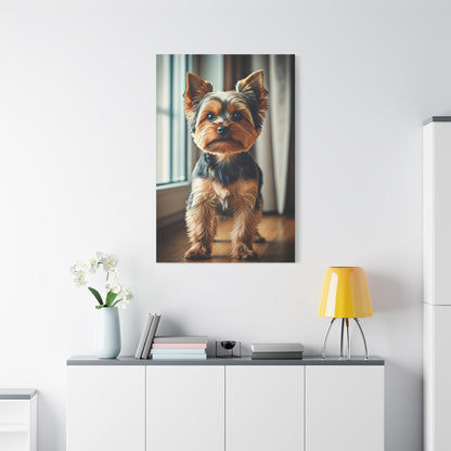Window Light Yorkie Portrait Wall Art & Canvas Print