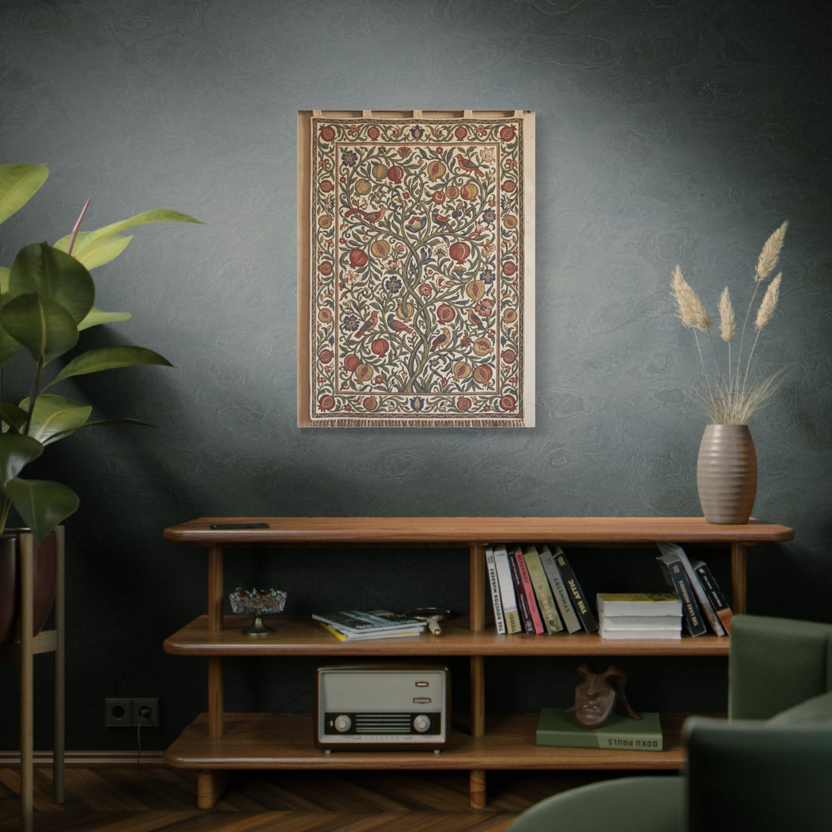 Medieval Floral Tree Tapestry Wall Art & Canvas Print