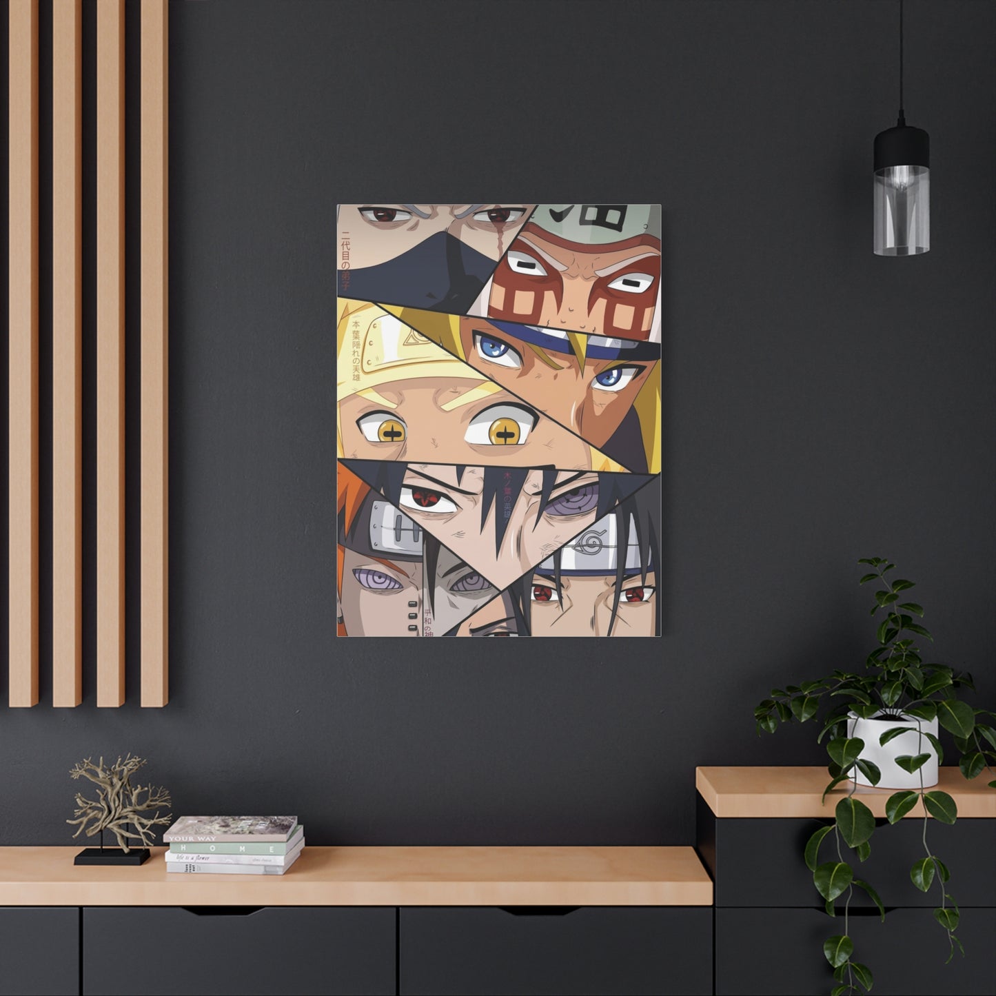 Naruto Epic Shinobi Eyes Collage Poster Wall Art & Canvas Print