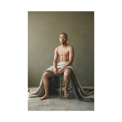 Contemporary Male Nude Portrait Wall Art & Canvas Print