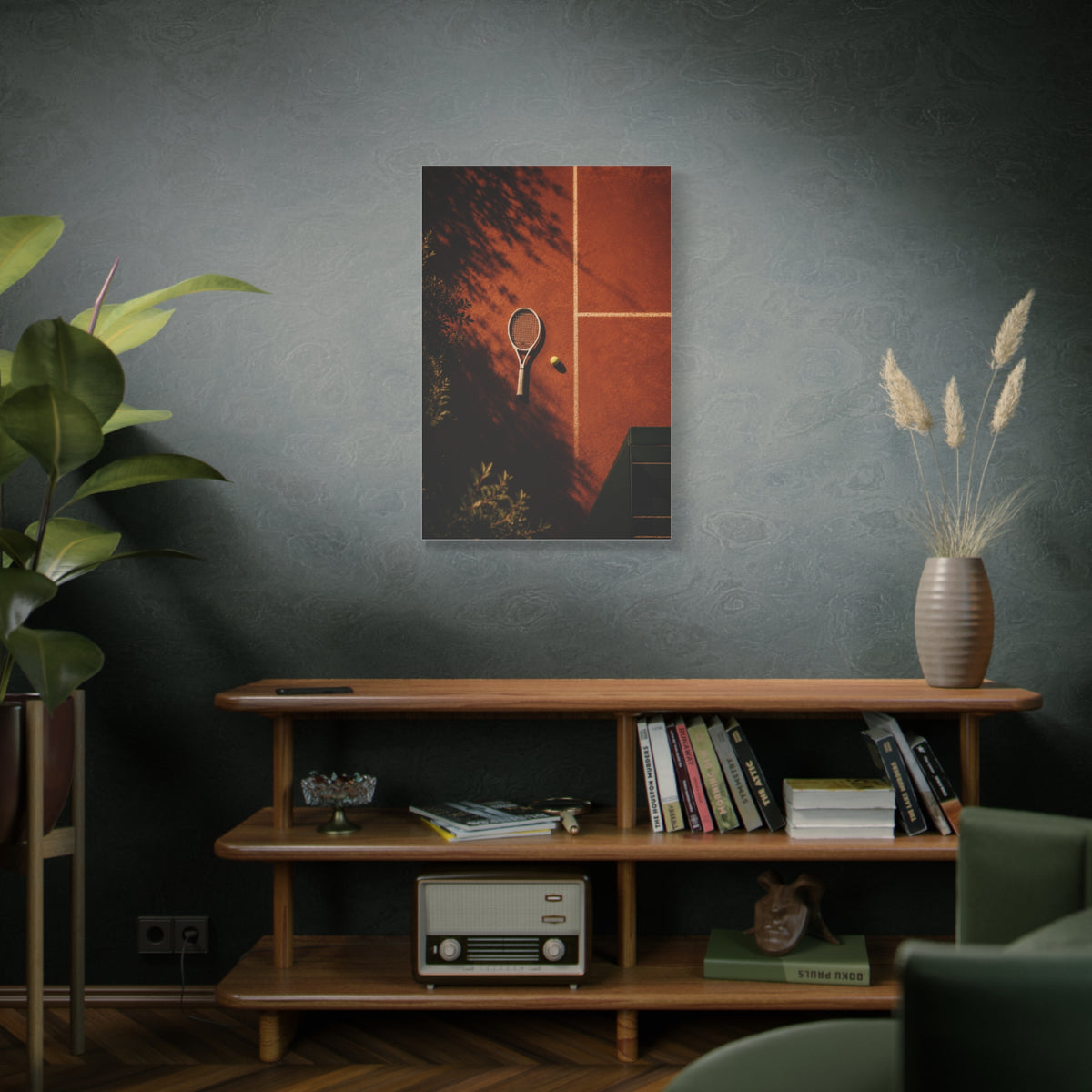 Clay Court Minimal Tennis Sports Wall Art & Canvas Print