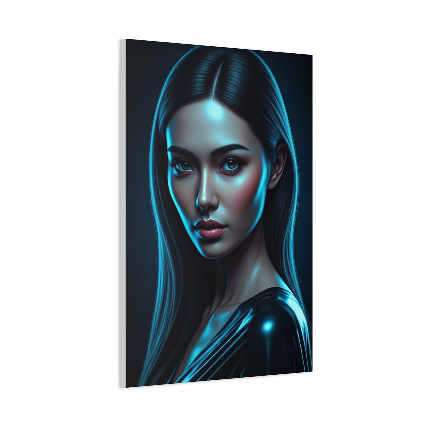 Midnight Blue Gaze Portrait Wall Art & Canvas Prints