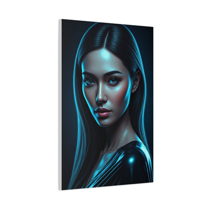 Midnight Blue Gaze Portrait Wall Art & Canvas Prints