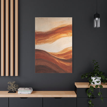 Terracotta Flow Minimal Abstract Wall Art & Canvas Print