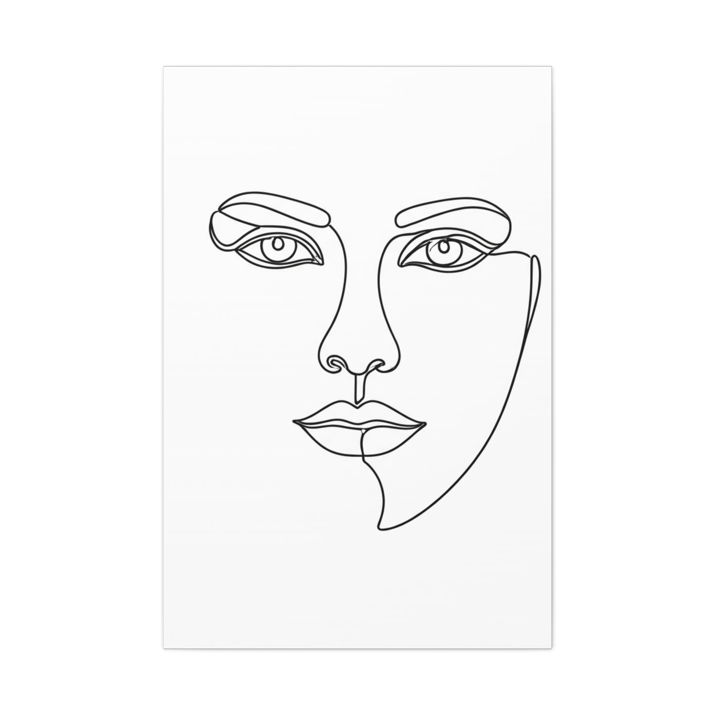 Abstract Line Face Wall Art & Canvas Prints