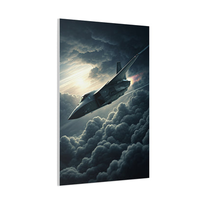 Stealth Fighter Above the Clouds Wall Art & Canvas Prints