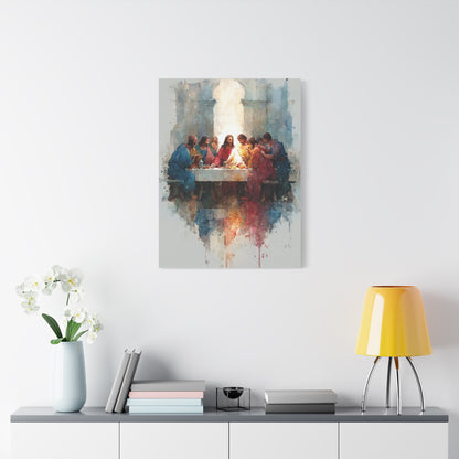 The Last Supper Watercolor Reflection Wall Art & Canvas Print