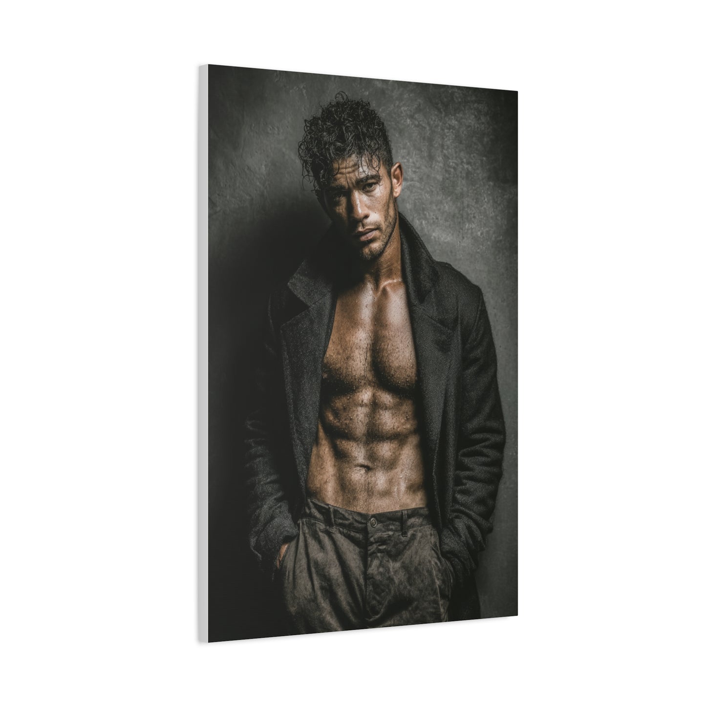 Muscular Male Editorial Portrait Wall Art & Canvas Print