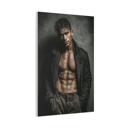 Muscular Male Editorial Portrait Wall Art & Canvas Print