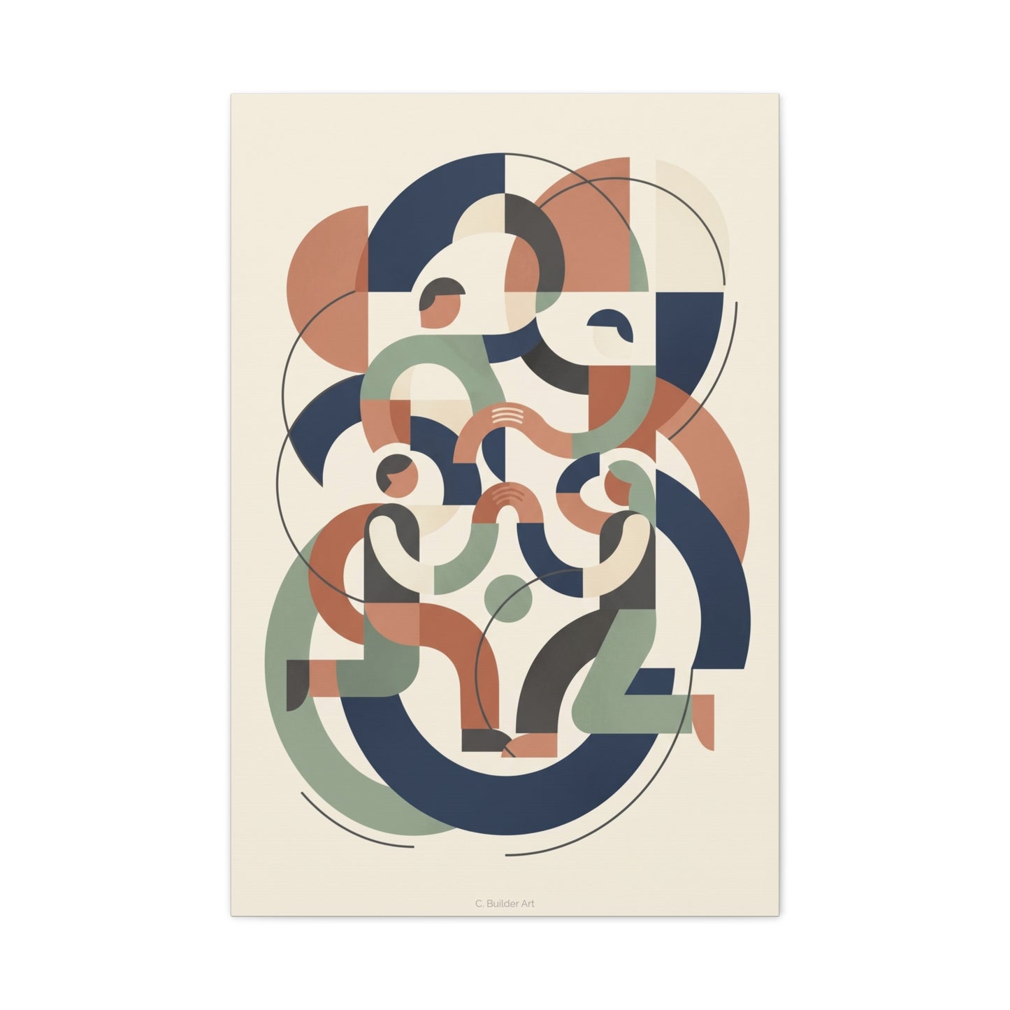 Abstract Collaboration Geometry Wall Art & Canvas Print