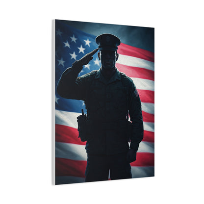Saluting Soldier American Pride Wall Art & Canvas Prints